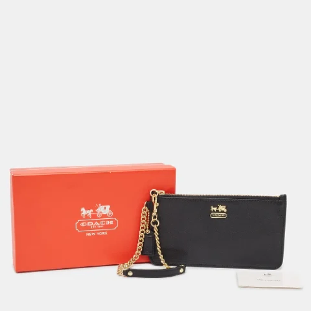 Coach Pre-owned Leather wallets Black Dames