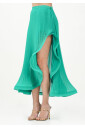 elegante-jupe-midi-plissee-verte