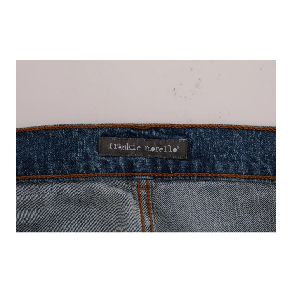 Frankie Morello Blauwe Wassing Slim Fit Jeans Blue Heren