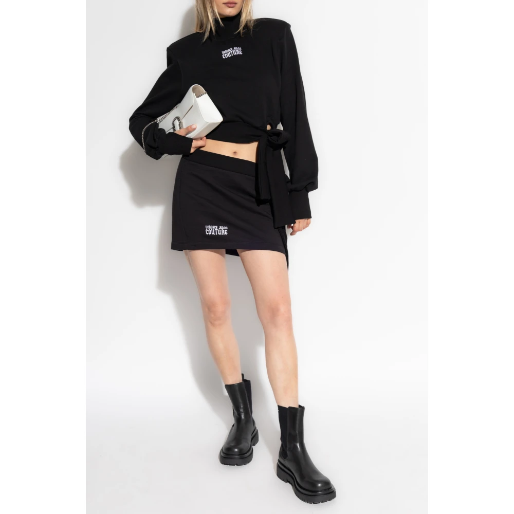 Versace Jeans Couture Rok met strikken Black Dames