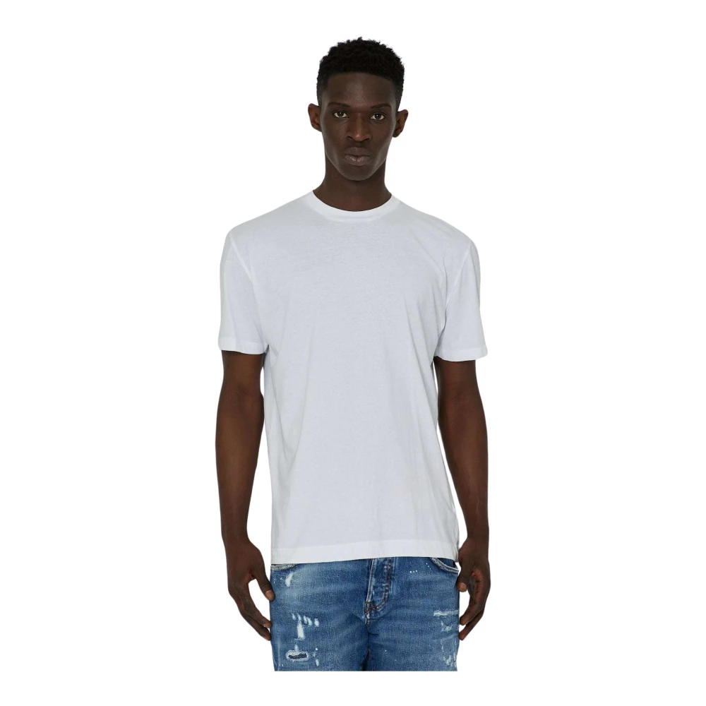 John Richmond Ronde Hals Slim Fit Bedrukt T-shirt White Heren