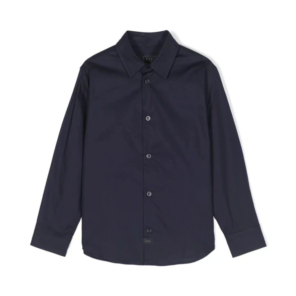 Fay Boys Blue Kids Shirts, 4 Y, Shirt