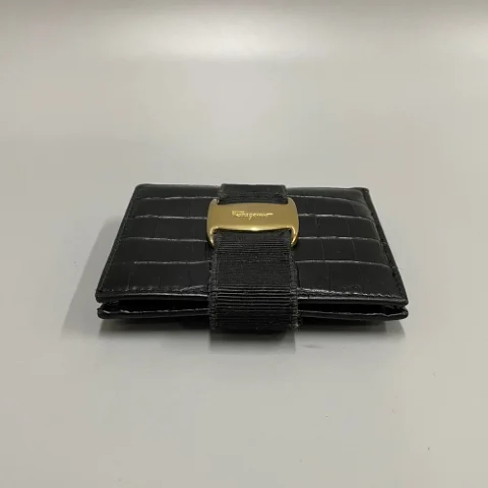 Salvatore Ferragamo Pre-owned Leather wallets Black Dames