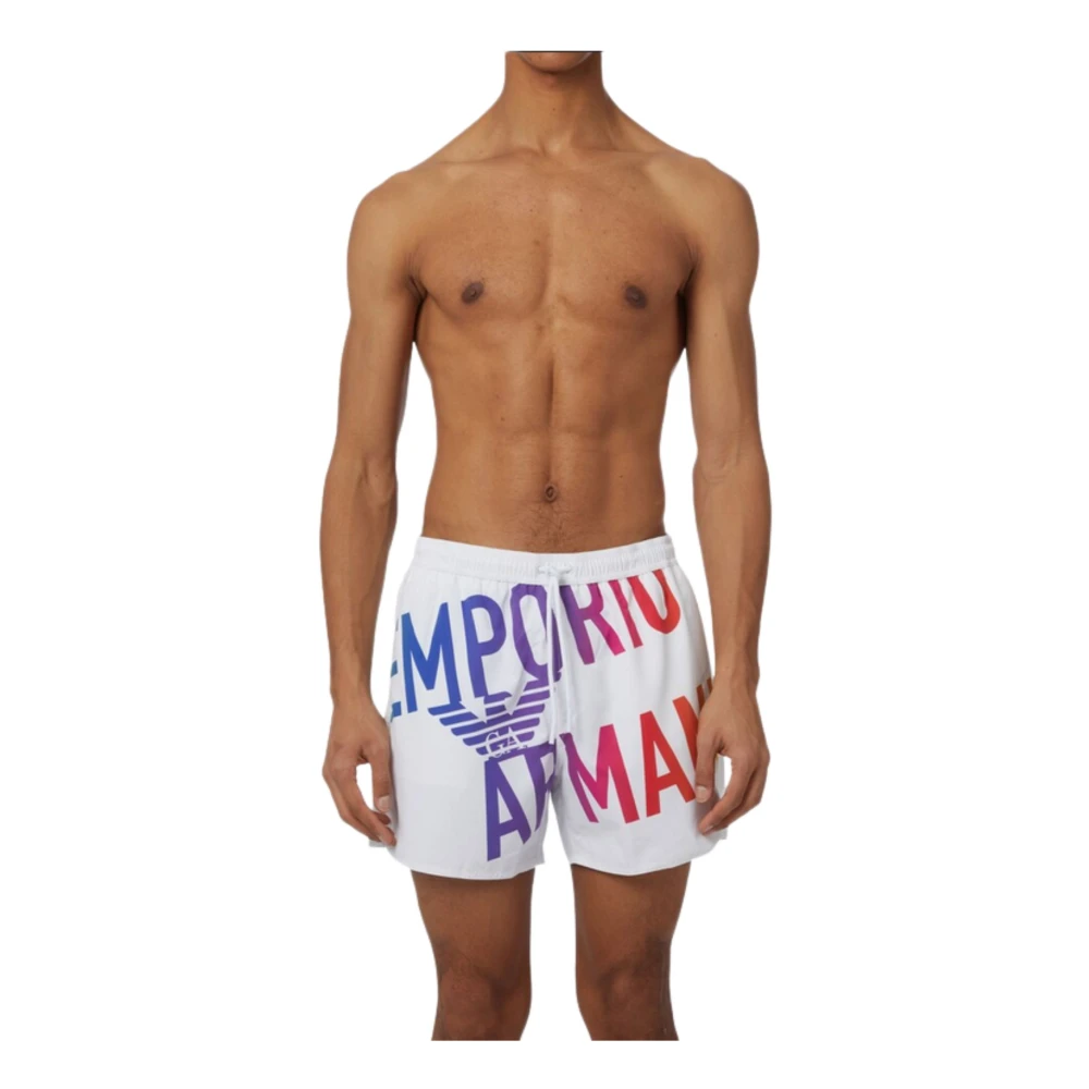 Emporio Armani Moderne Strandkleding voor Mannen Witte Zee Kleding White Heren