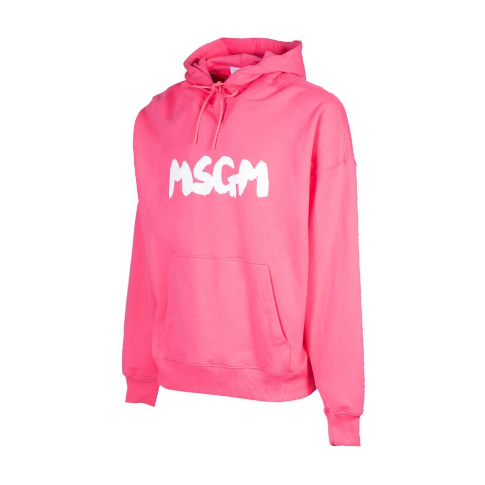 Msgm Fuchsia Borstel Hoodie Pink Heren