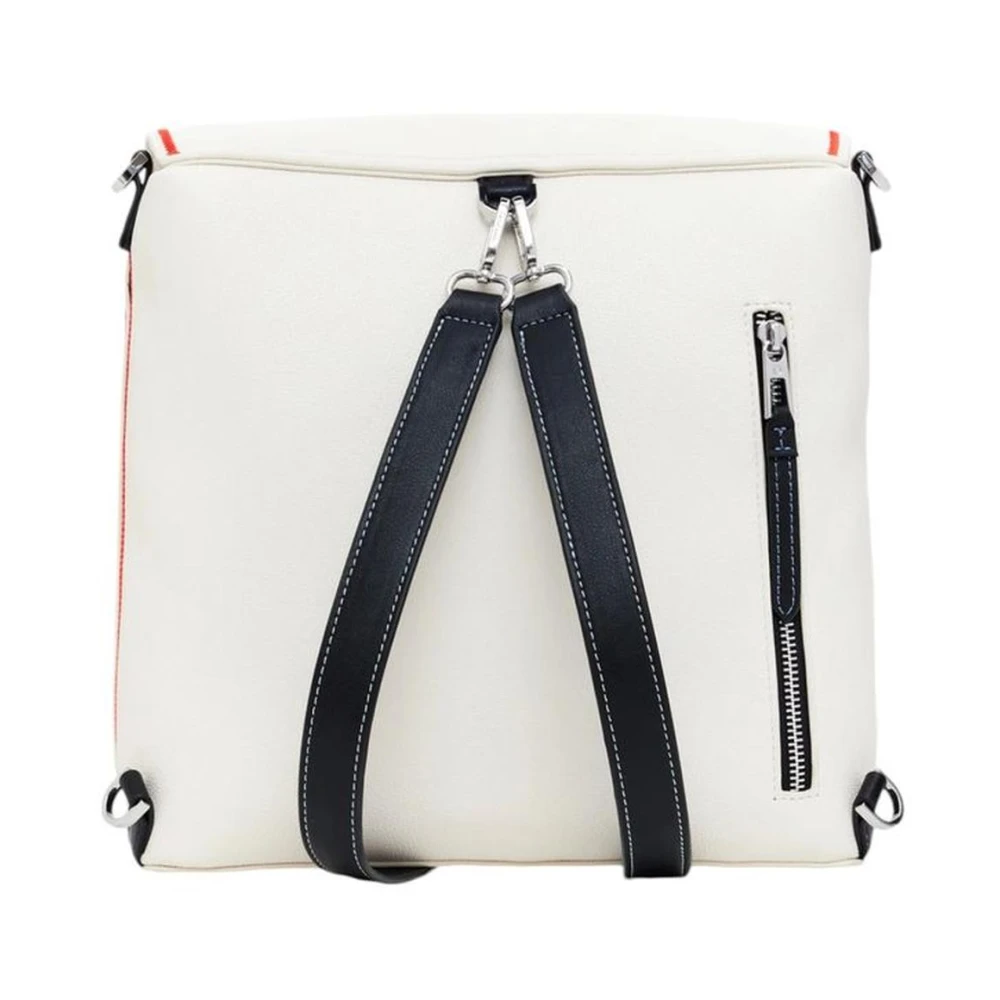 Desigual Minimalistische Polyurethaan Rugzak Dames Collectie Beige Dames