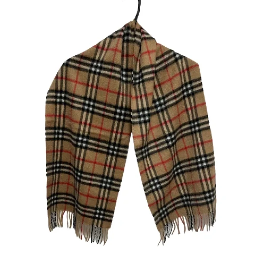 Burberry Vintage Pre-owned Cashmere scarves Brown Dames