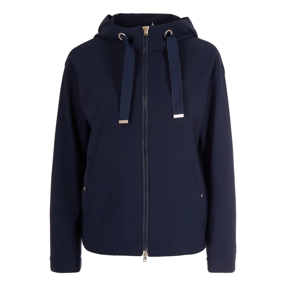 Herno Women's Blue Light Jackets, L, Hooded Jacket