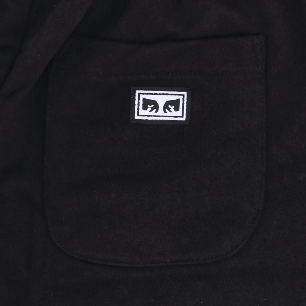 Obey Zwarte Sweatshorts Trainingspak Broek Lichtgewicht Black Heren