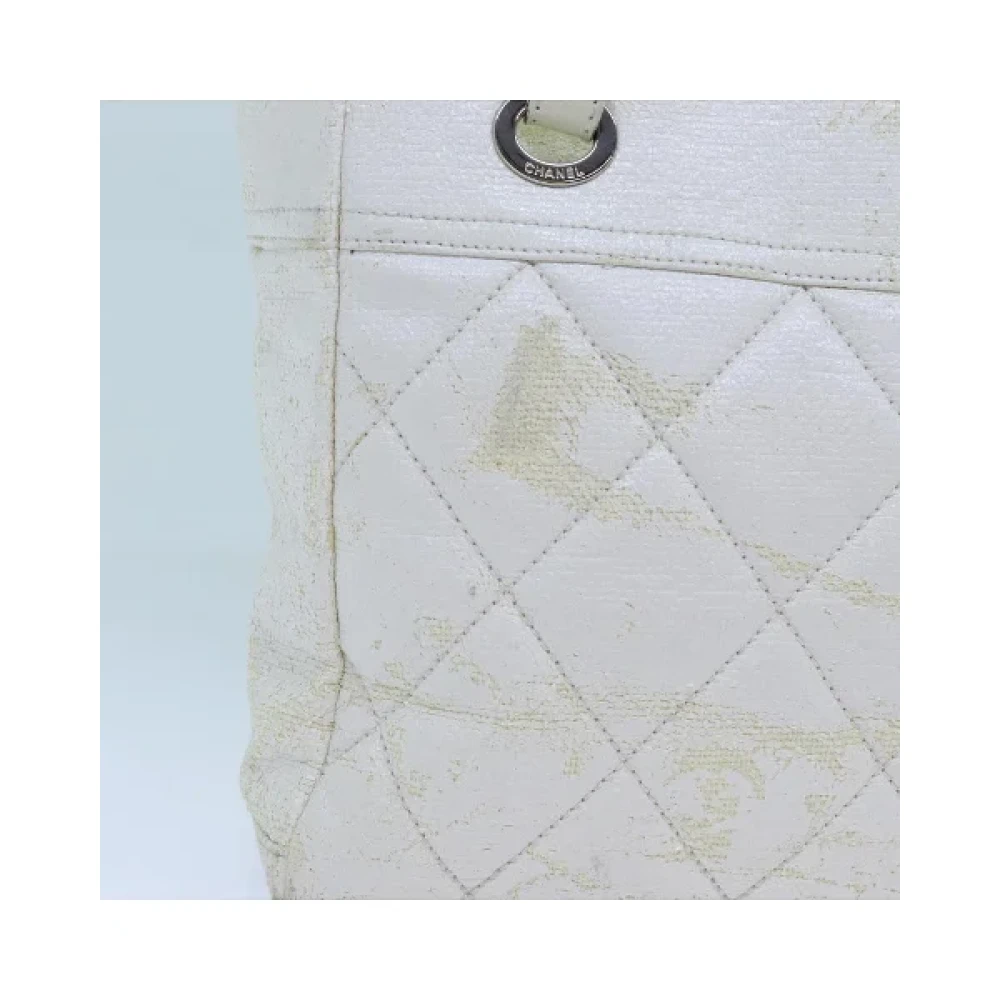 Chanel Vintage Pre-owned Canvas chanel-bags White Dames
