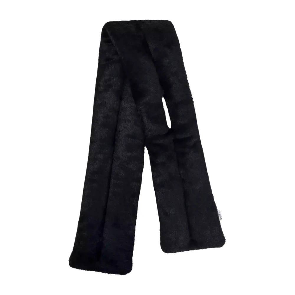 Ruslan Baginskiy Faux Fur Logo Sjaal Black Dames