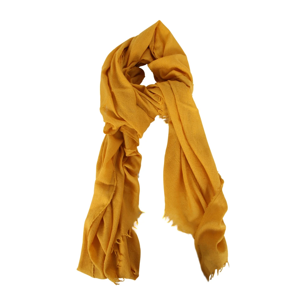 Destin Luxe Cashmere Silk Sjaal Yellow Dames