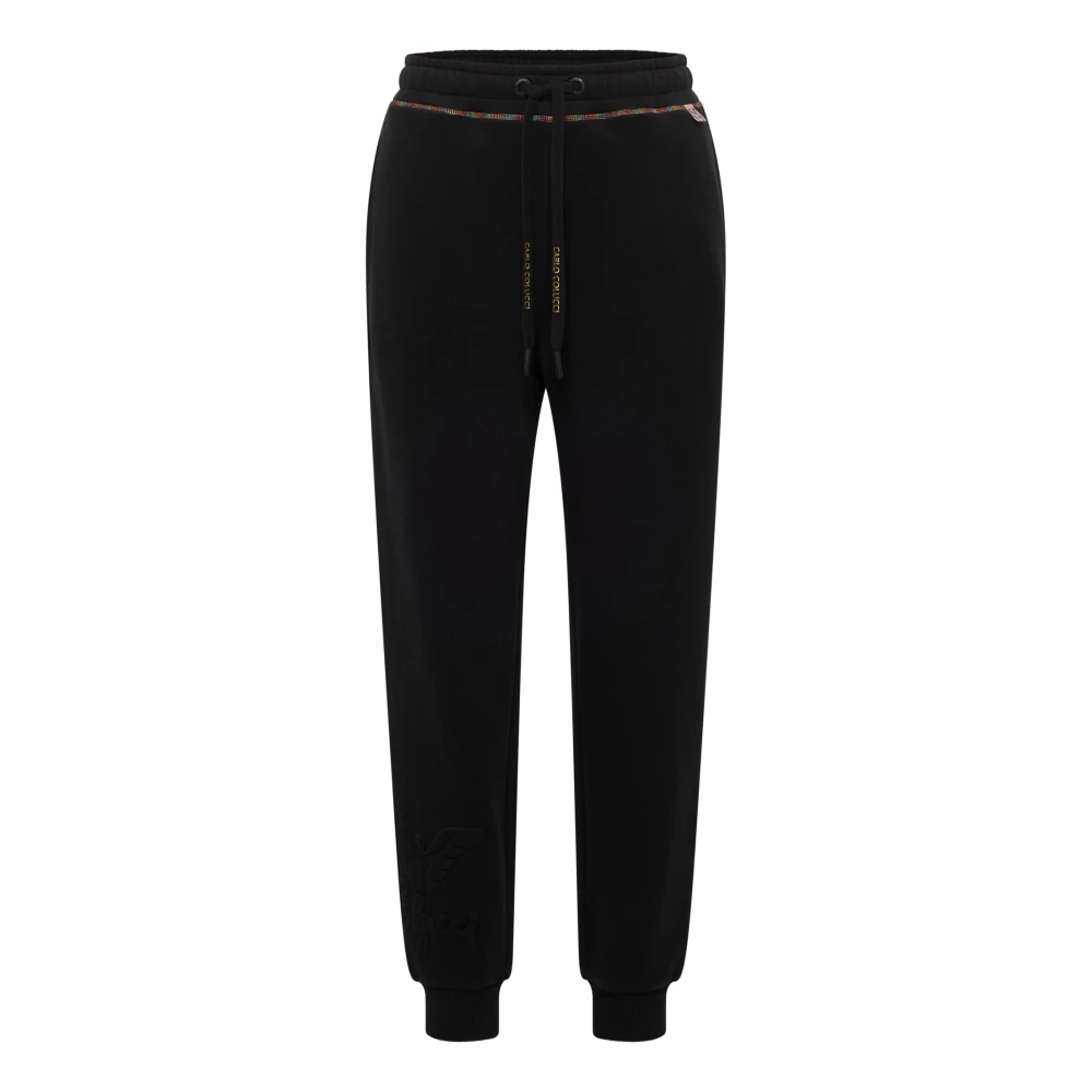 Carlo Colucci Women's Black Sweat Pant - Sweatpants - L - Trousers