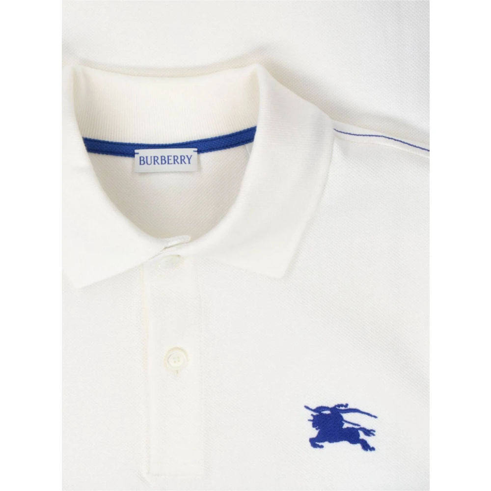 Burberry Witte Polo Sweater Korte Mouw White Heren