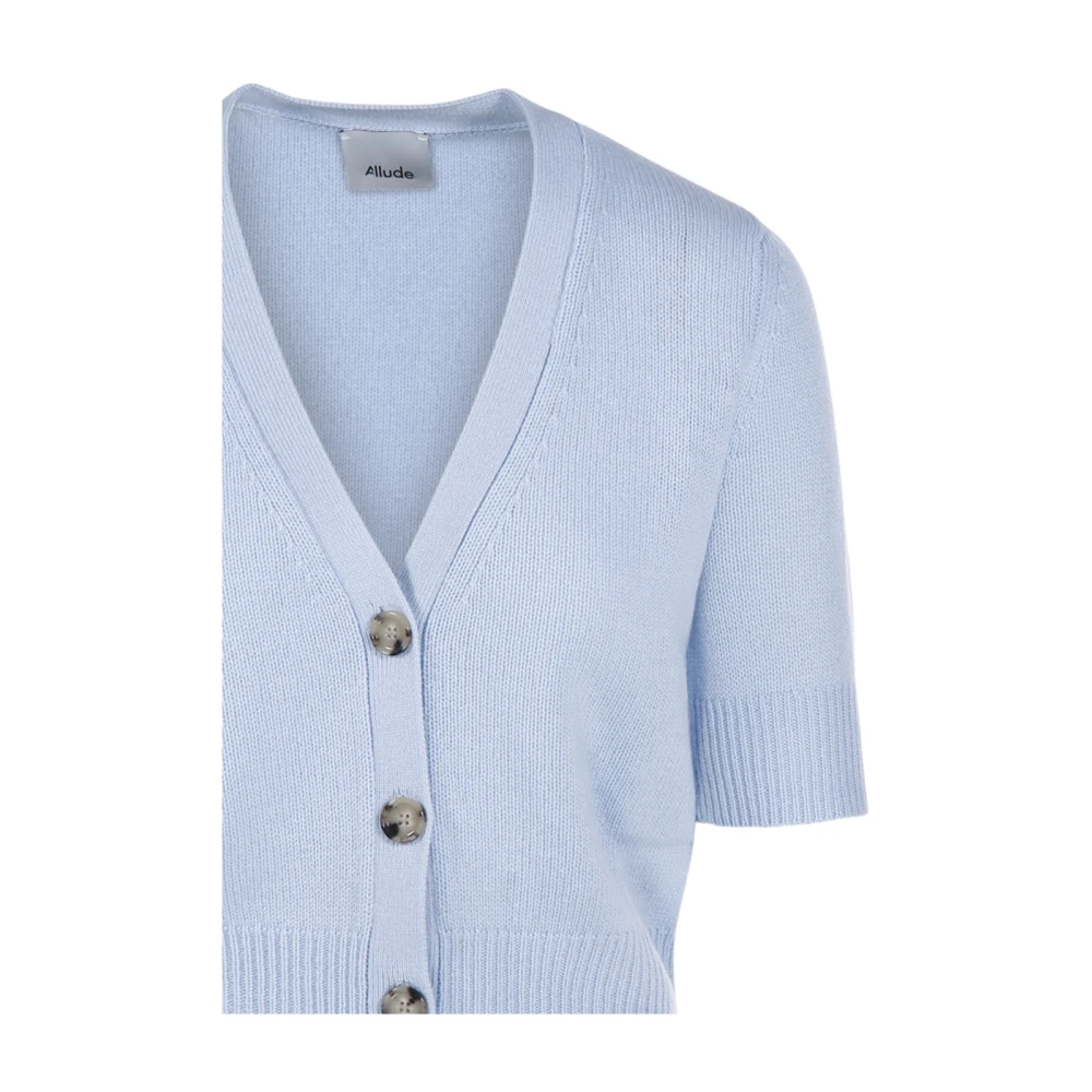 allude Lichtblauwe V-Cardigan Blue Dames