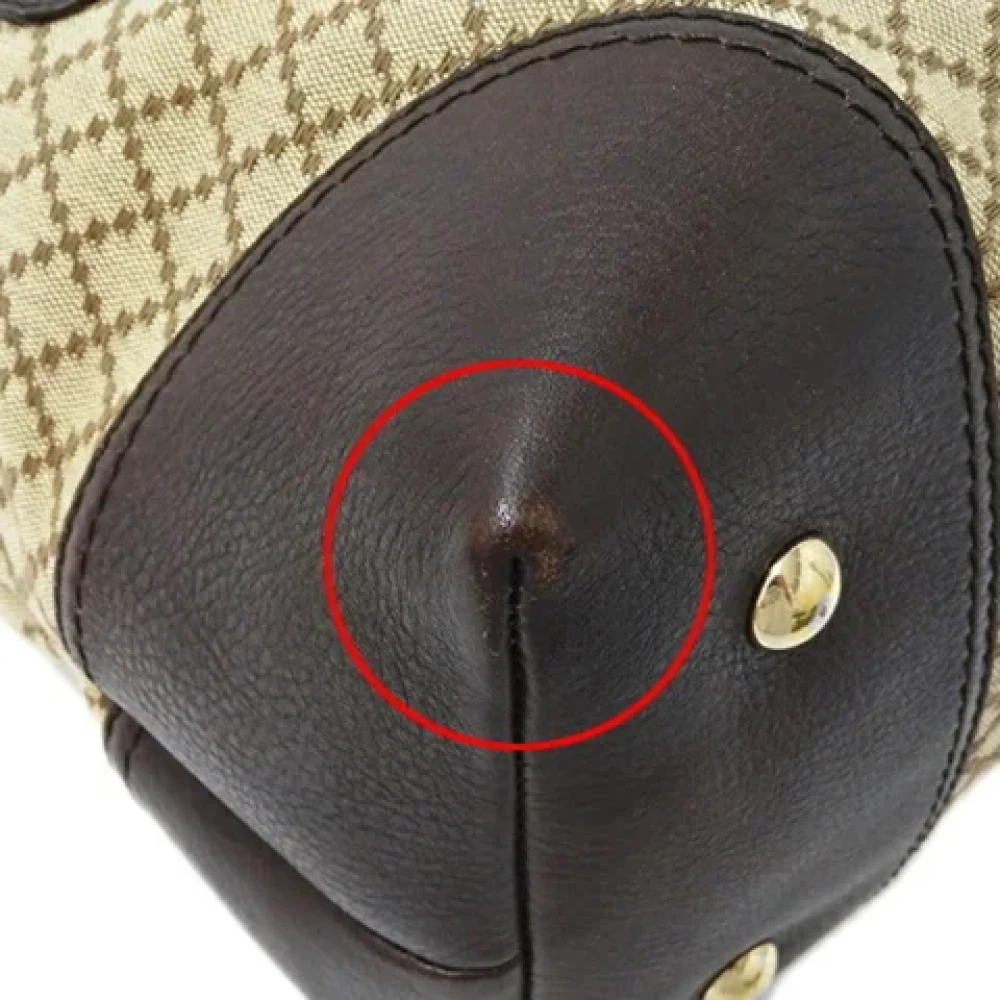 Gucci Vintage Pre-owned Canvas gucci-bags Beige Dames
