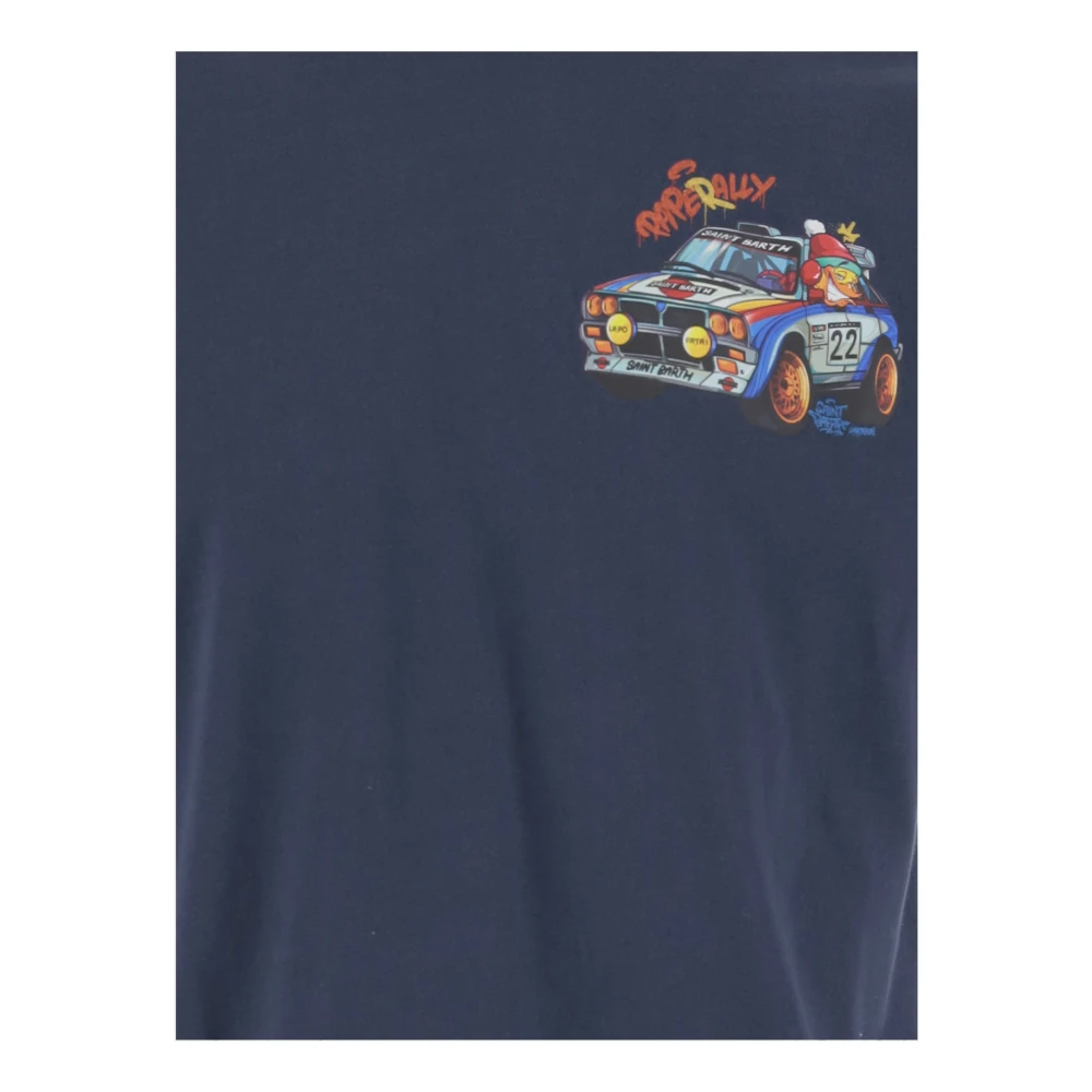 MC2 Saint Barth Crypto Paperally Katoenen T-shirt Navy Blue Heren