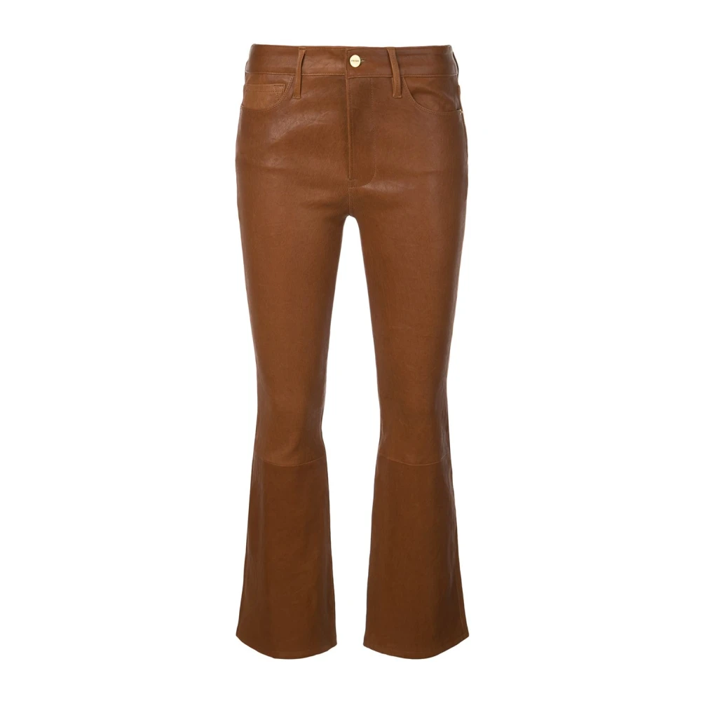 Frame Leather Trousers Brown Dames