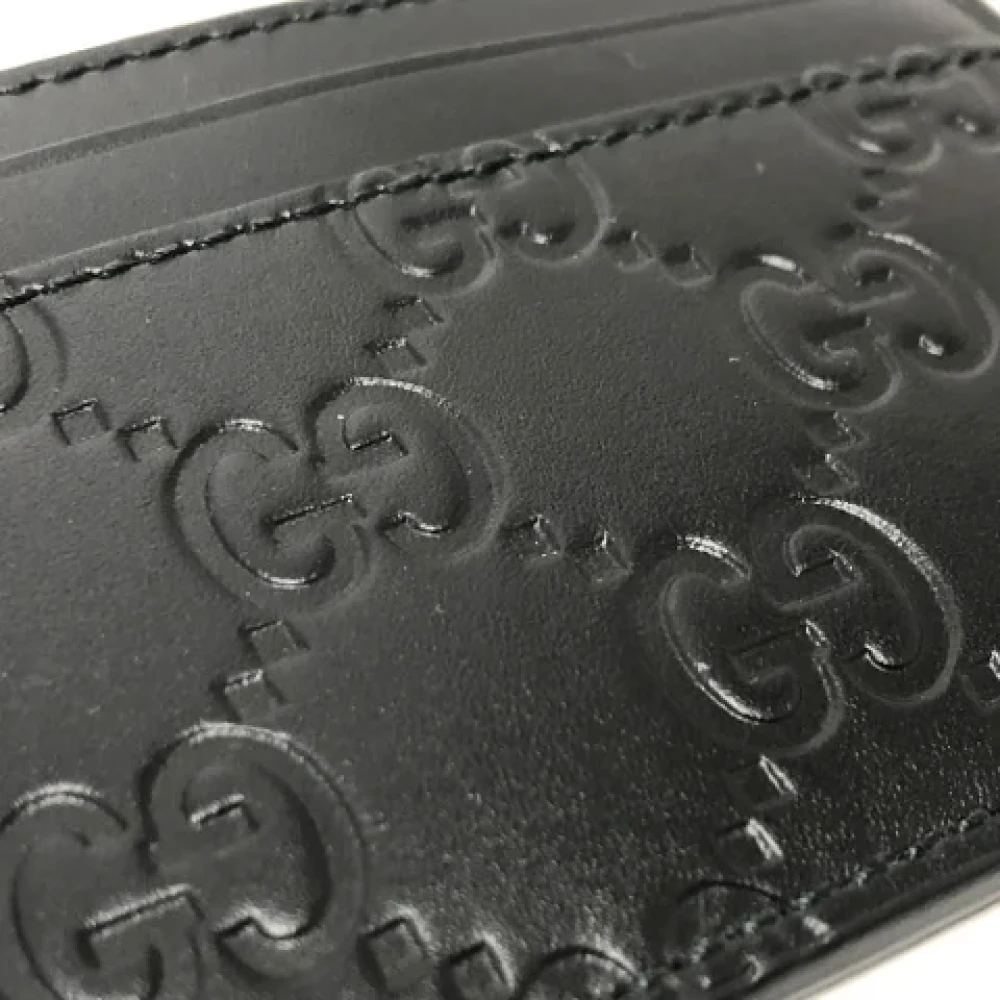 Gucci Vintage Pre-owned Leather wallets Black Heren