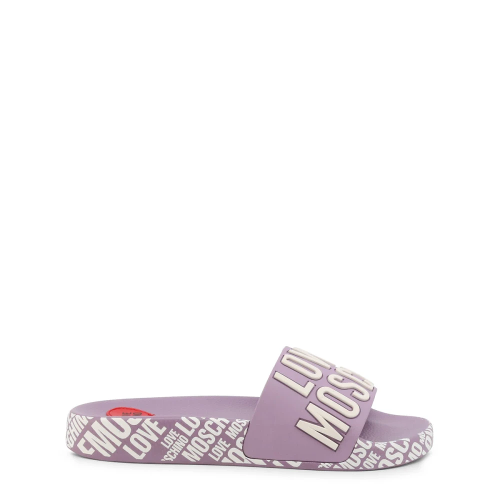 Love Moschino Kvinnors V?r/Sommar Sliders Purple, Dam