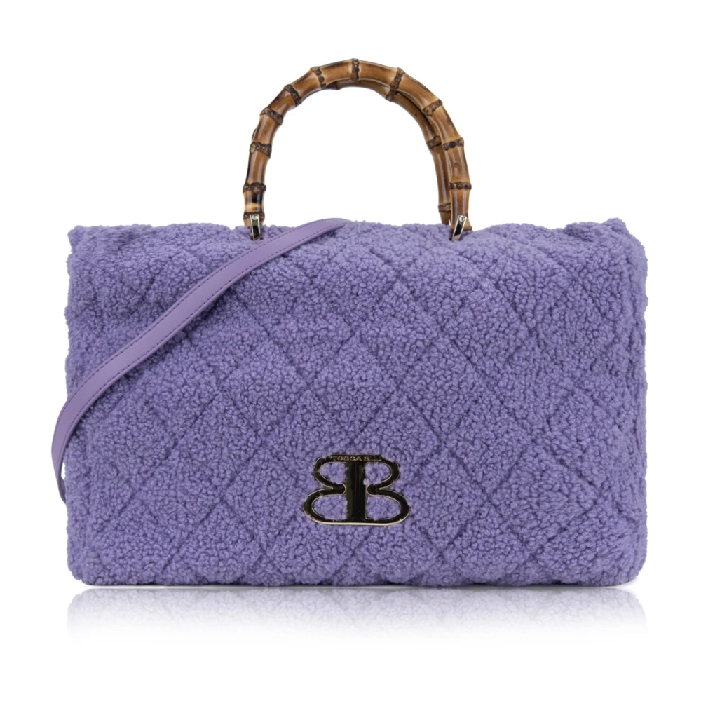 Tosca Blu Gouden Logo Schoudertas Purple Dames
