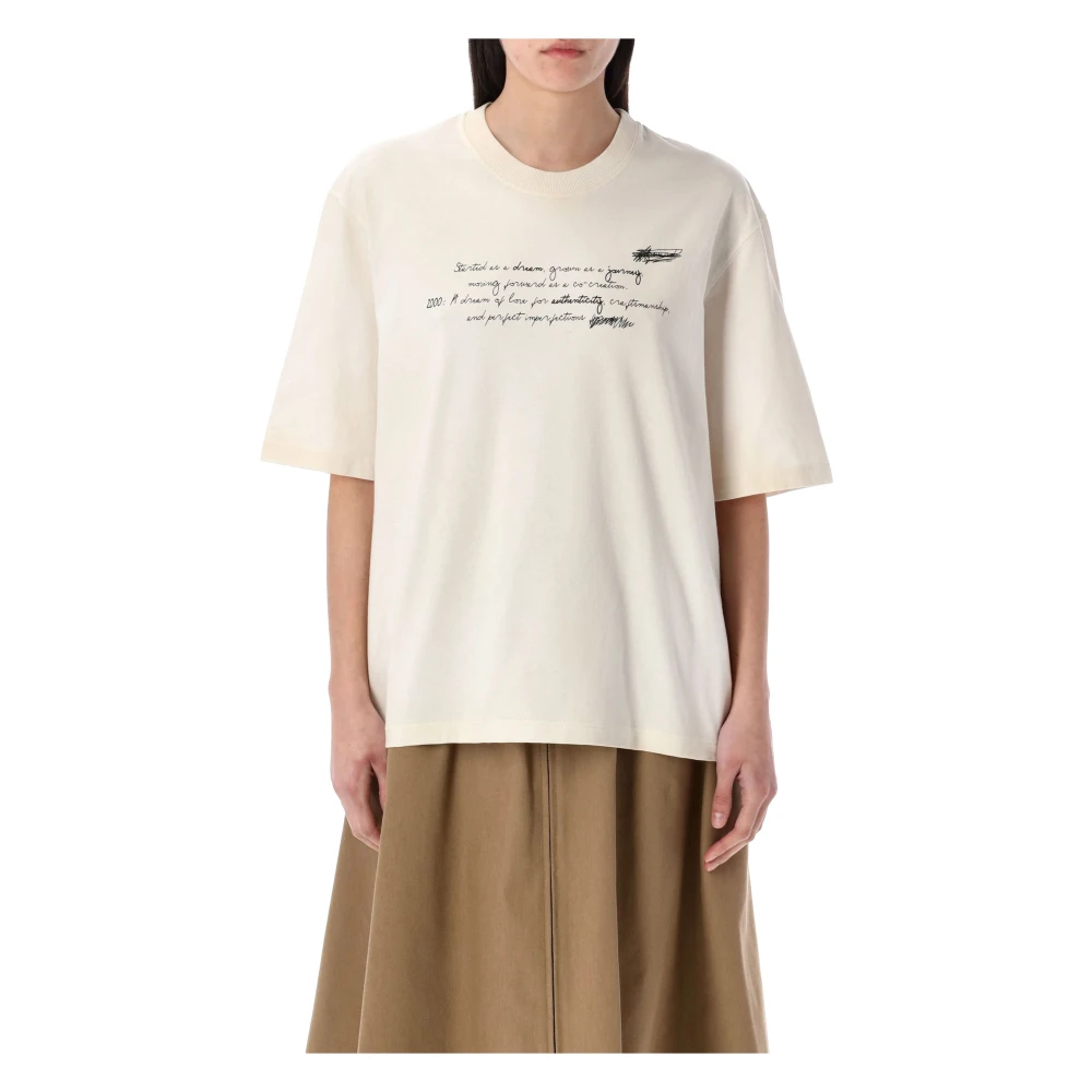 Golden Goose Handwriting T-Shirt White Dames