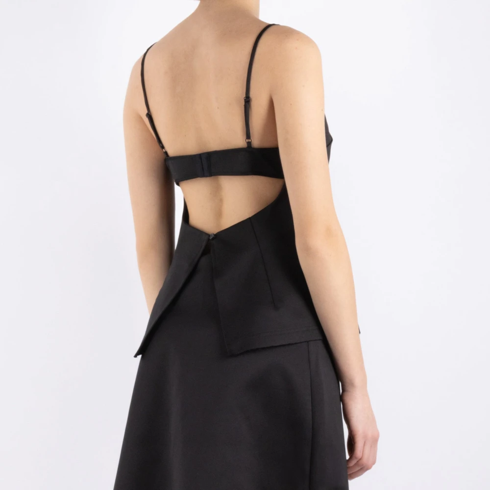The Garment Zwart Polyester Katoen Top Black Dames