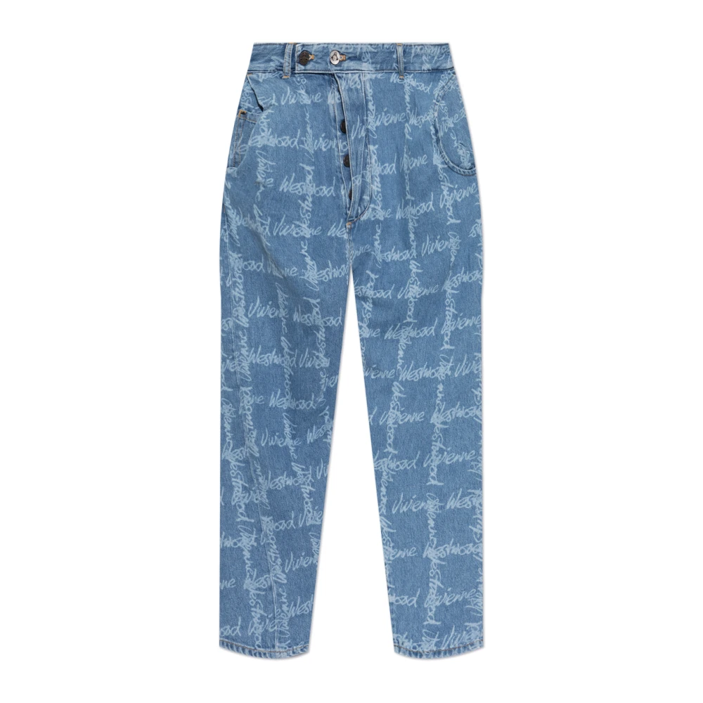 Vivienne Westwood Jeans met logo Blue Heren