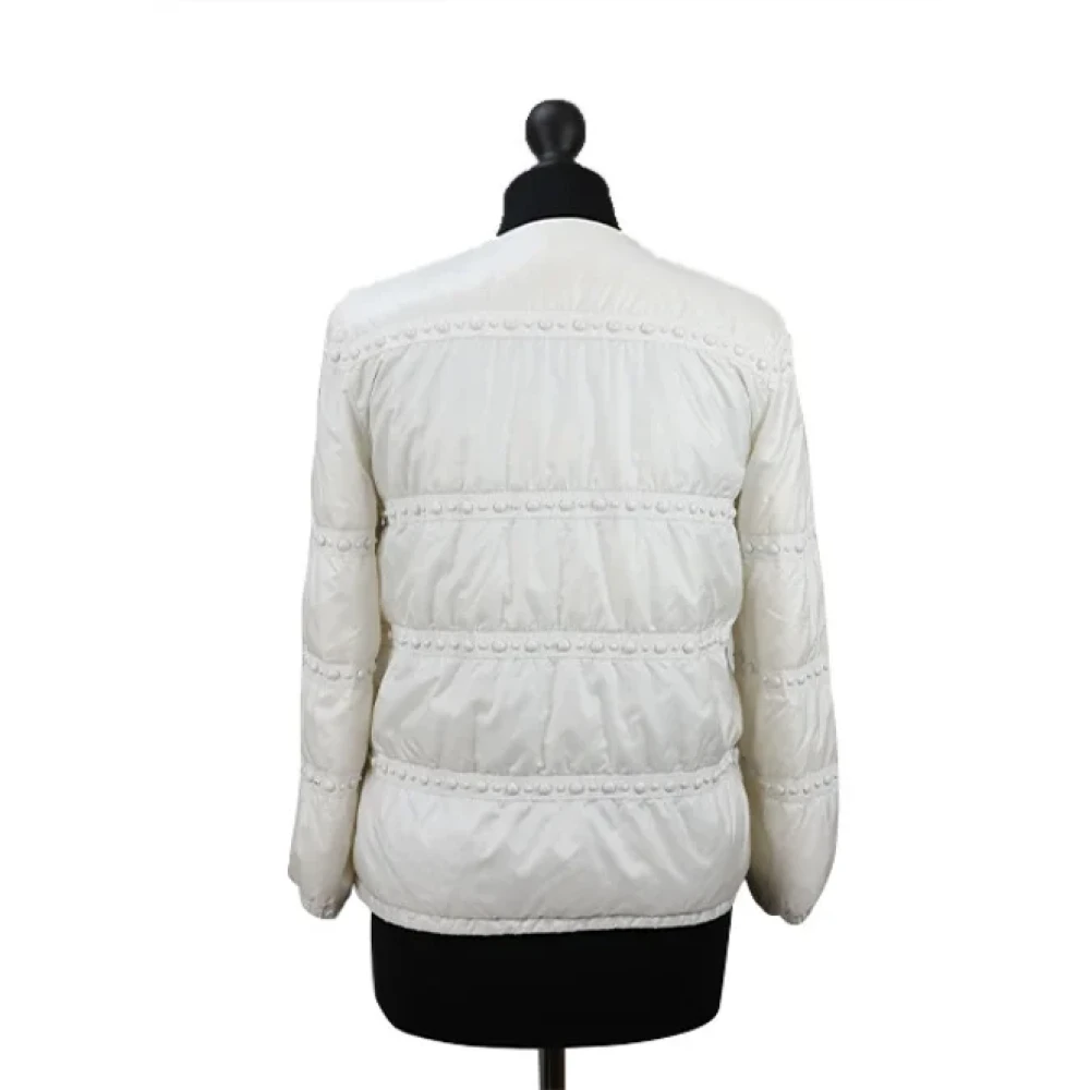 Moncler Pre-owned Polyester outerwear White Dames