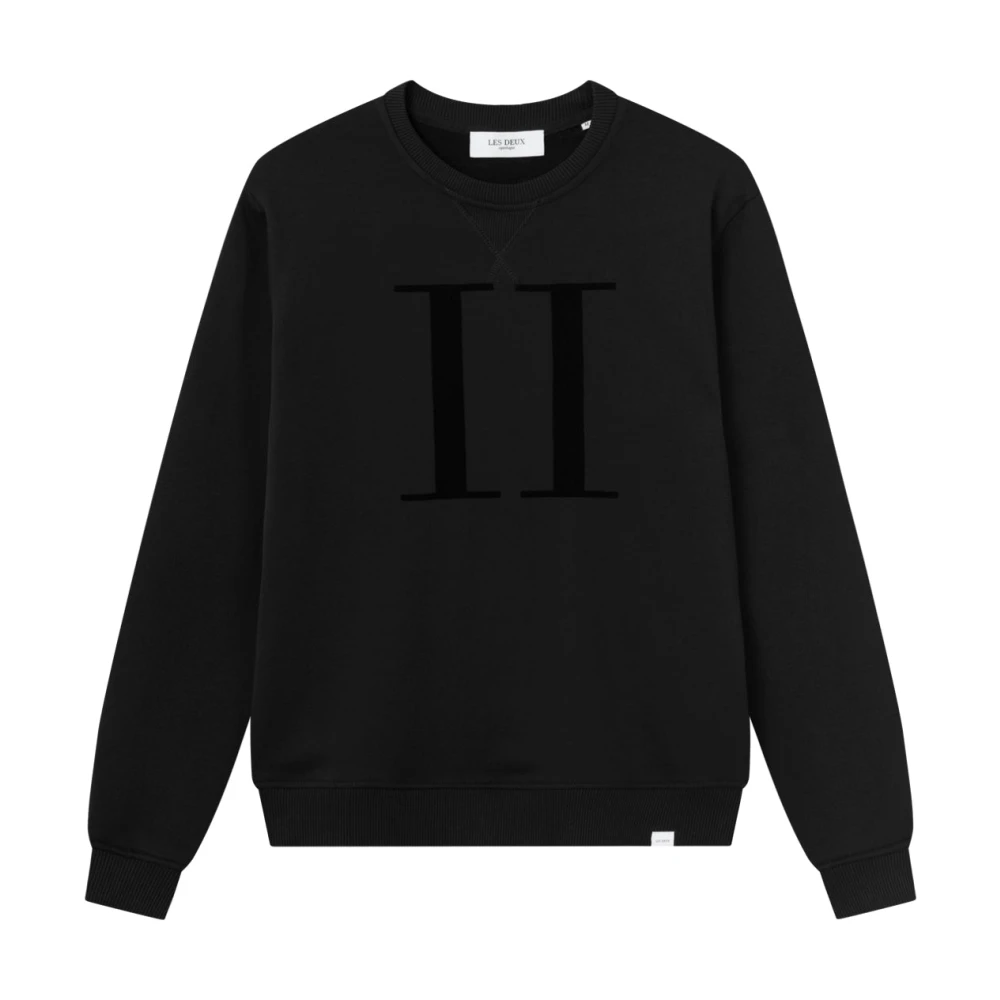 Les Deux Encore Zwarte Katoenen Sweatshirt Black Heren