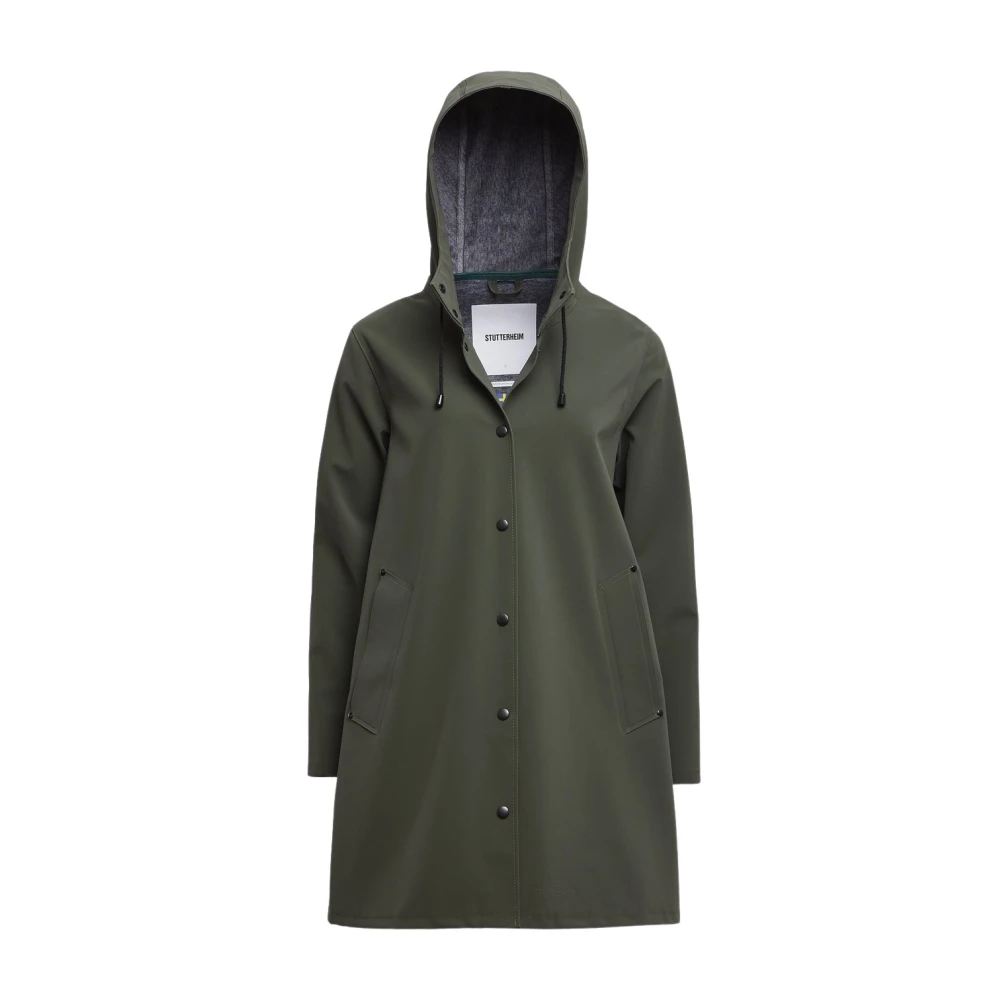 Stutterheim A-lijn Waterdichte Regenjas voor Vrouwen Green Dames