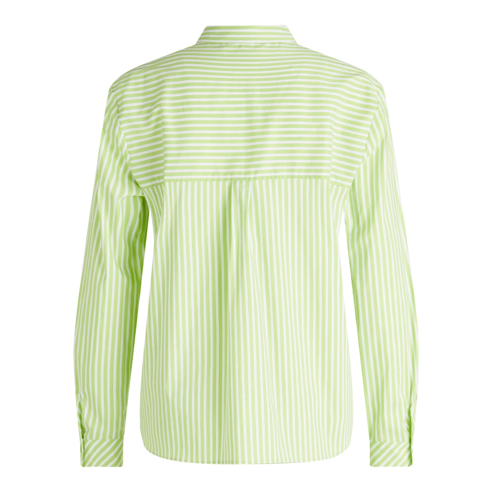 Betty Barclay Gestreepte blouse met kraag Green Dames