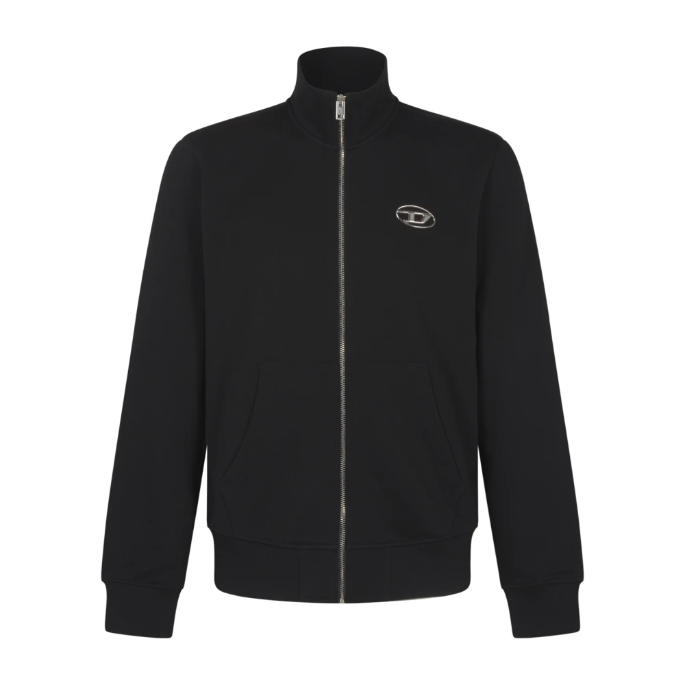 Diesel Zip-Up Hoodie met S-Ginni Stijl Black Heren