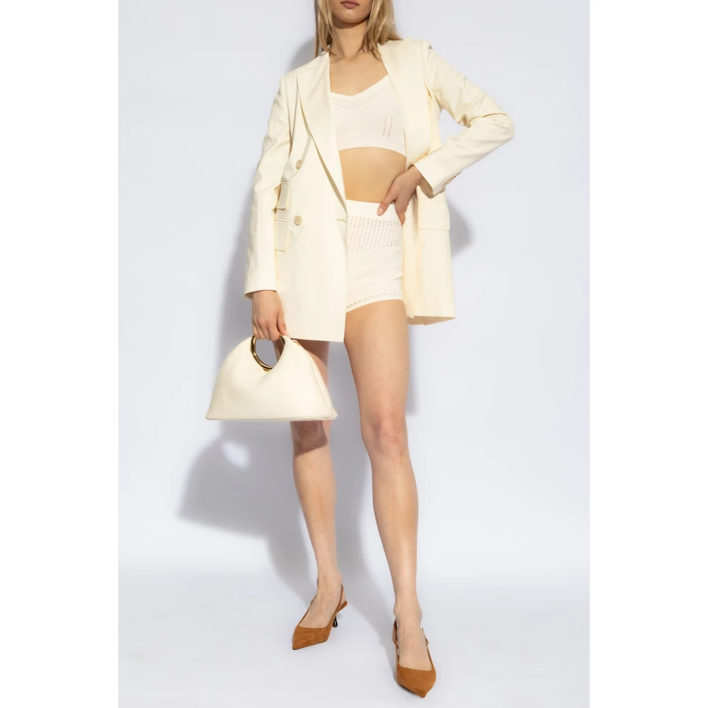 Max Mara Korte Smirne Top met Bandjes Beige Dames