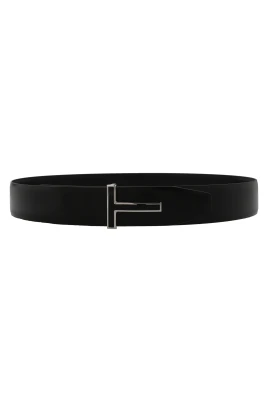 Smooth Leather Enamel Buckle T Belt