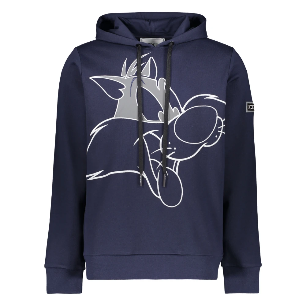 Iceberg Geborduurde Hoodie Blue Heren