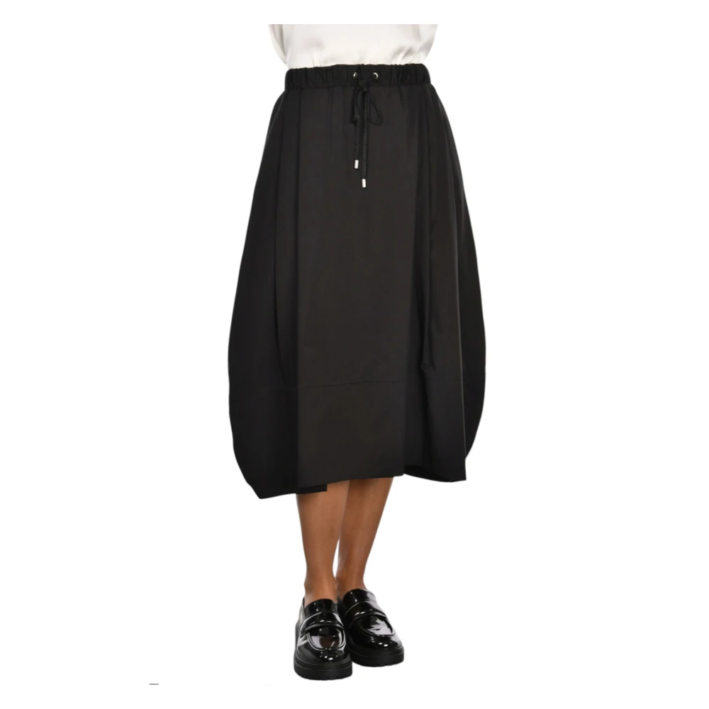 Gran Sasso Black Midi Skirts, Female, Xs, Stylish Skirt For Women