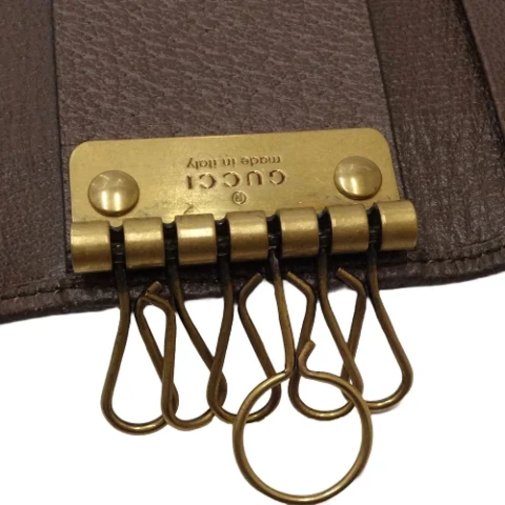 Gucci Vintage Pre-owned Canvas key-holders Beige Dames