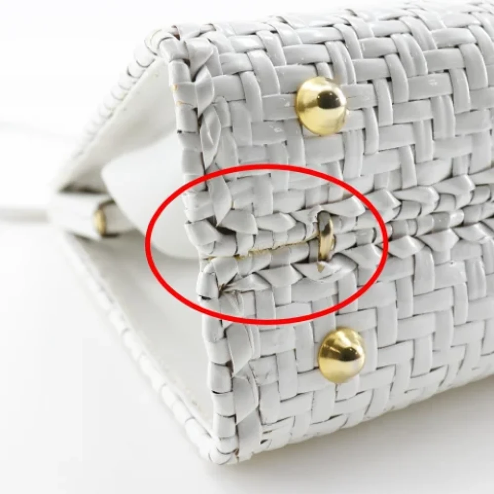Fendi Vintage Pre-owned Leather handbags White Dames