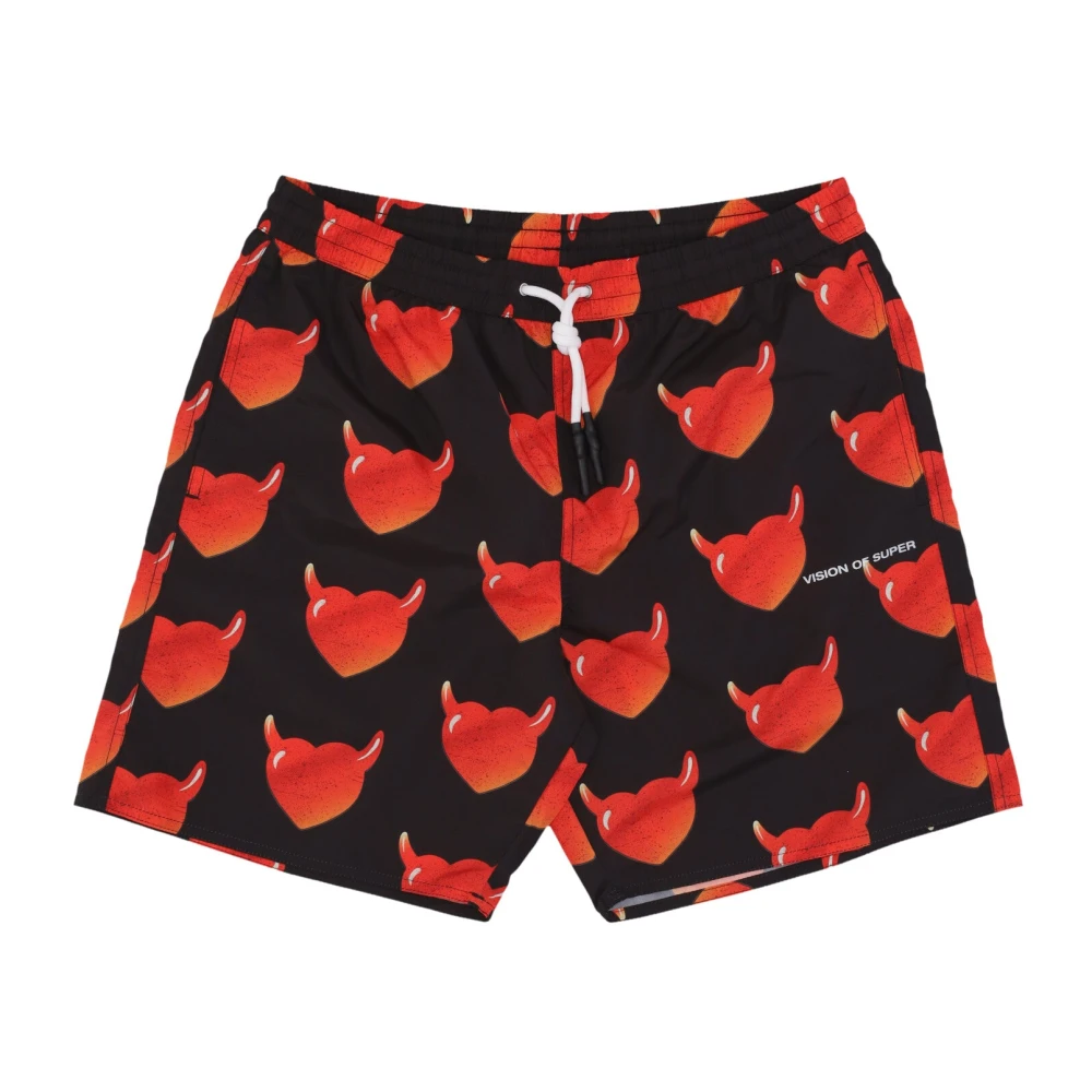 Vision OF Super Harten Zwemshorts Zwart Rood Multicolor Heren