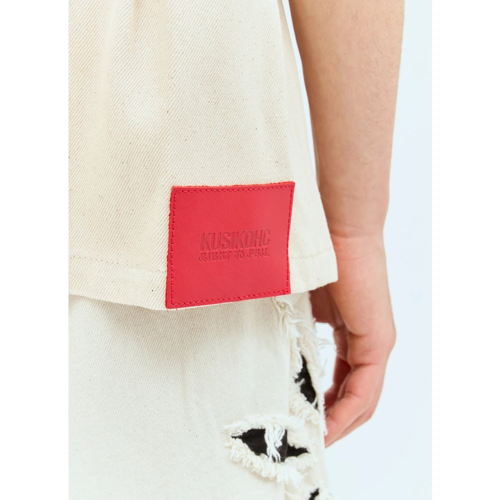 Kusikohc Rivet Denim Shirt Beige Heren