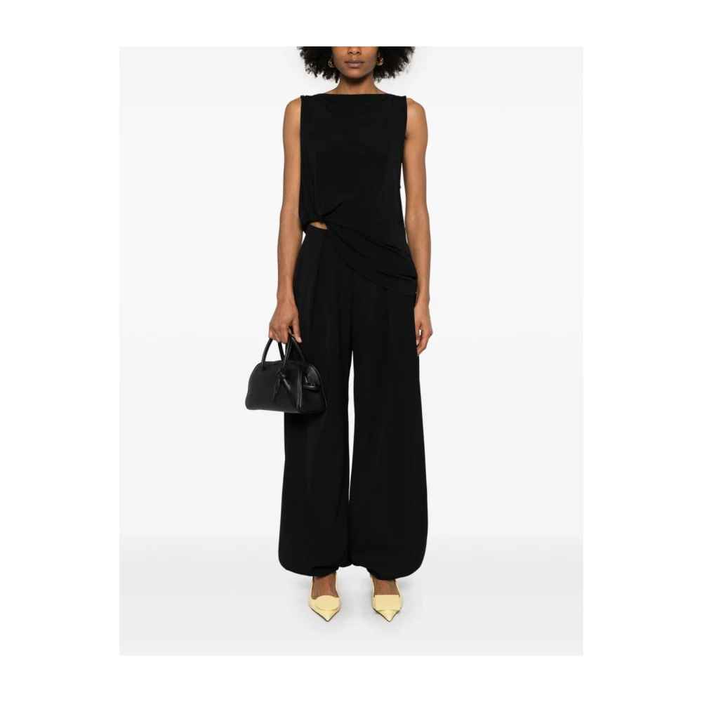 Jacquemus Zwarte elegante damesbroek Black Dames
