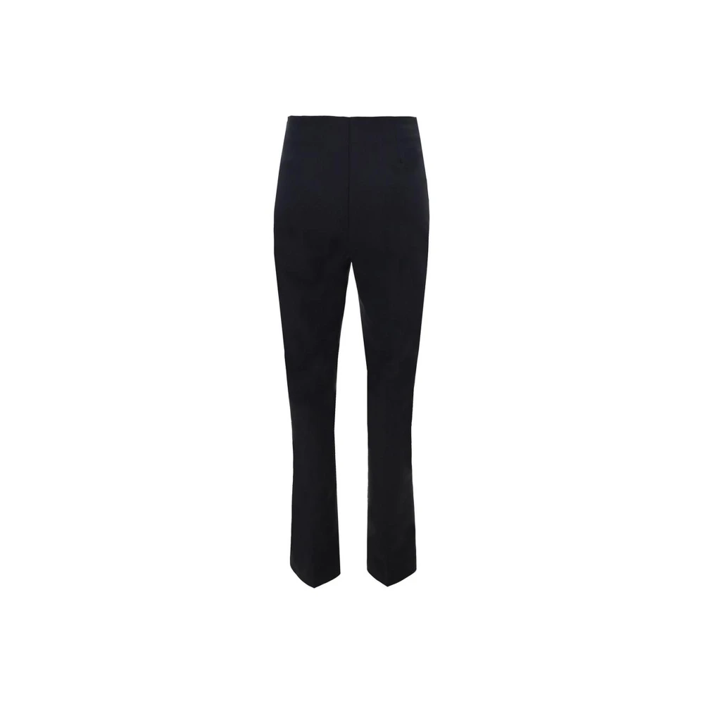 Róhe Monochrome katoenen broek met verborgen rits Black Dames