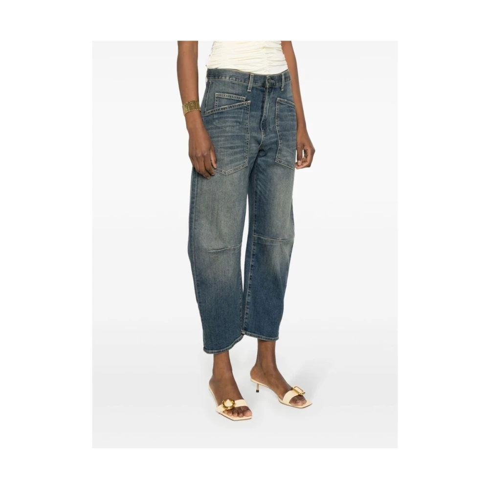 Nili Lotan Cerulean Blue Gewassen Denim Jeans Blue Dames