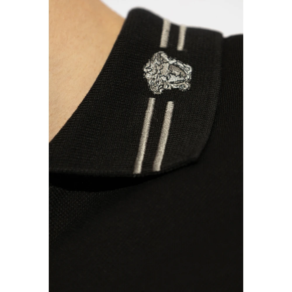 Versace Katoenen polo Black Heren
