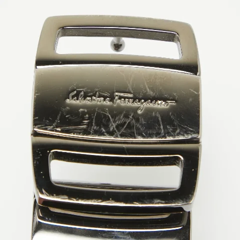 Salvatore Ferragamo Pre-owned Leather belts Black Heren