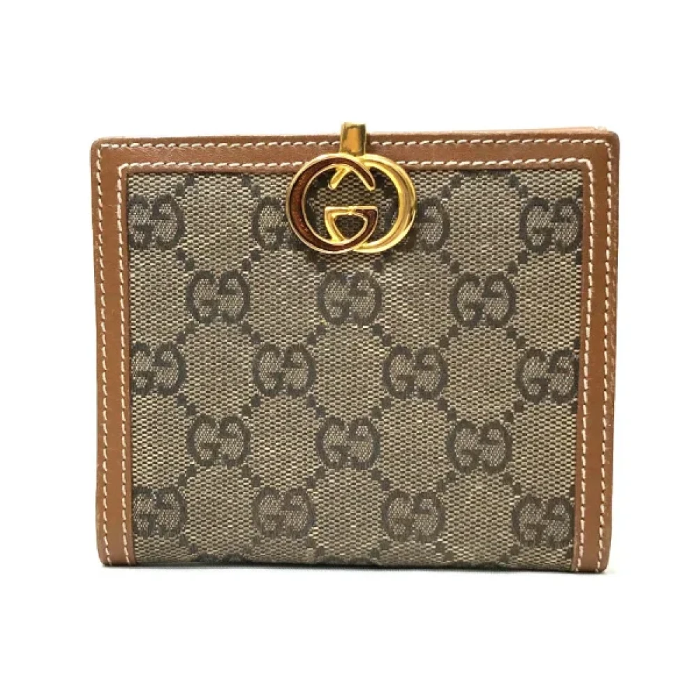 Gucci Vintage Pre-owned Canvas wallets Brown Unisex