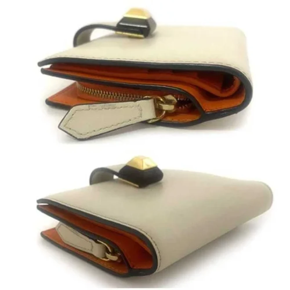 Fendi Vintage Pre-owned Fabric wallets Beige Dames