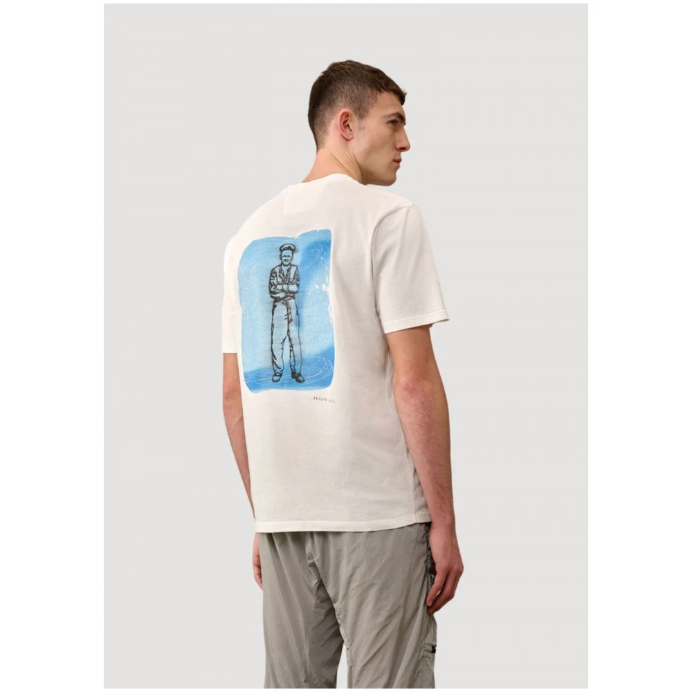 C.P. Company Wit Jersey Shirt Korte Mouw White Heren
