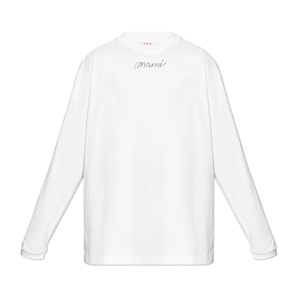 Marni Lange mouw T-shirt White Heren